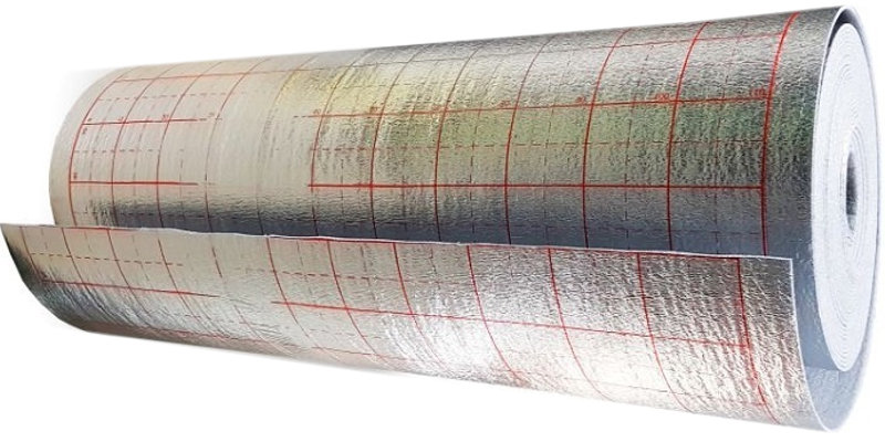 Теплоизоляция Изонел для системы Теплый пол, самоклеящаяся 3 мм, (18 м.кв)